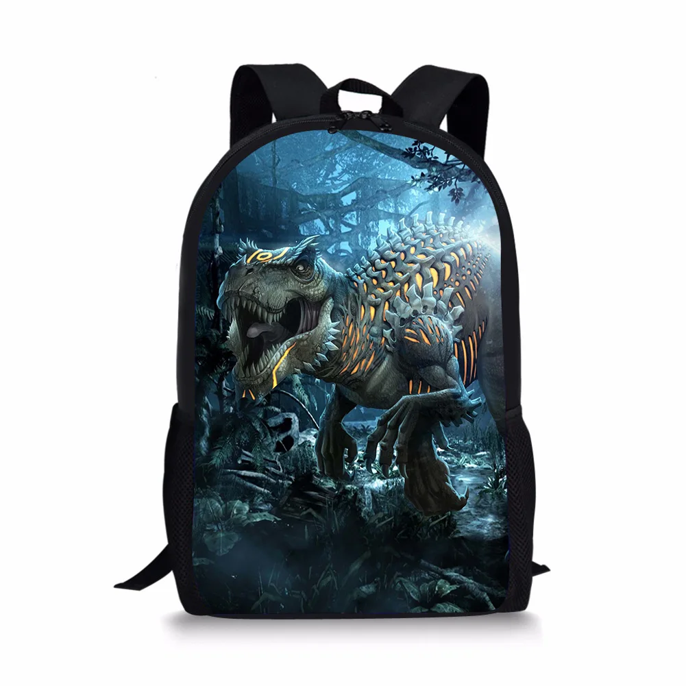 Cool Dinosaur Element Printing Pattern School Backpacks Personalized Kids Daypack New Design Rucksack for Teenager