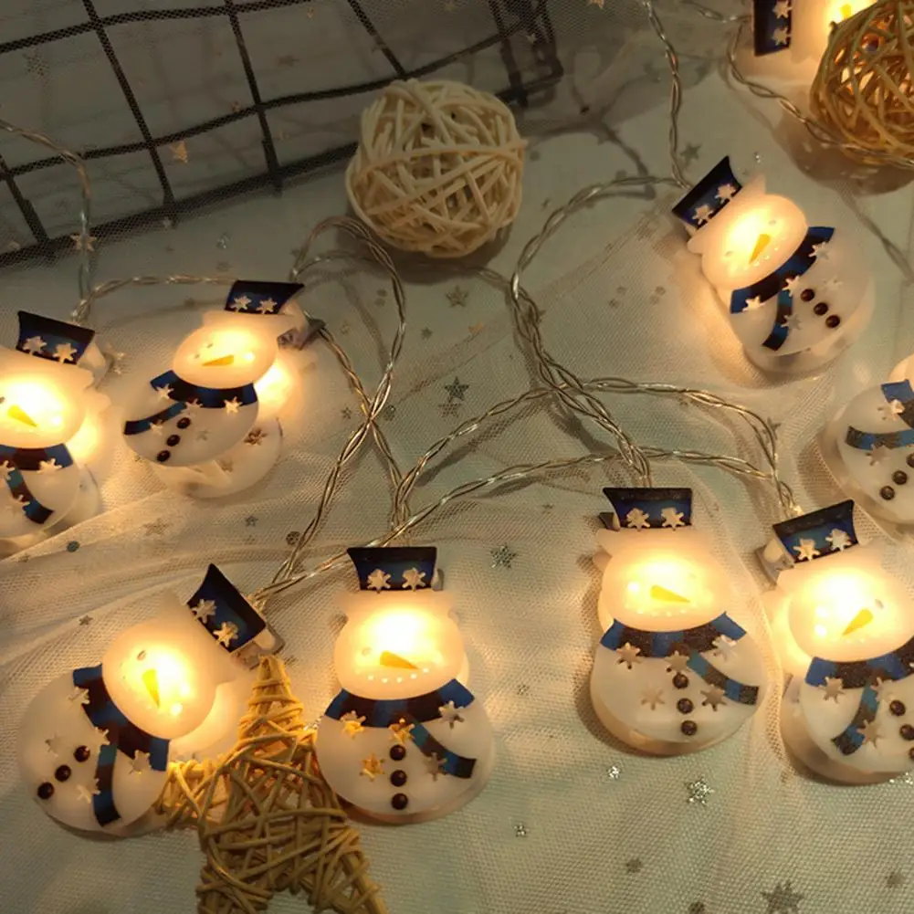 

Waterproof Great Decorative Hand-Painted Snowman String Light Lightweight Christmas Lamp Adorable Appearance for Home