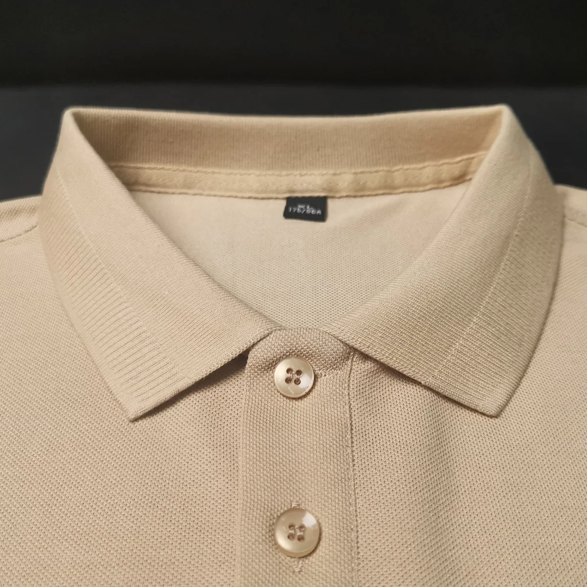 

Men's Golf Shirts 40 Thread Count Cotton Polo Shirt Solid Jacquard Short Sleeve Top Male Summer Ice Breathable Split Tee Tops
