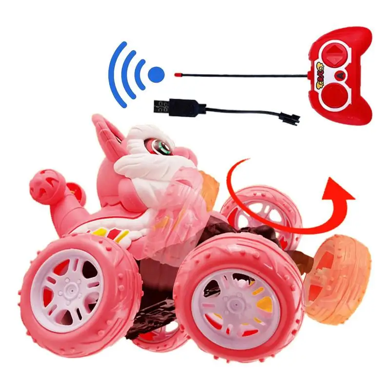 

Flipping Stunt Cars Lion Dance Design Car Toy For Kids Rotating Rc Car For Boys Girls 360-Degree Flipping And Jumping 2.4Ghz