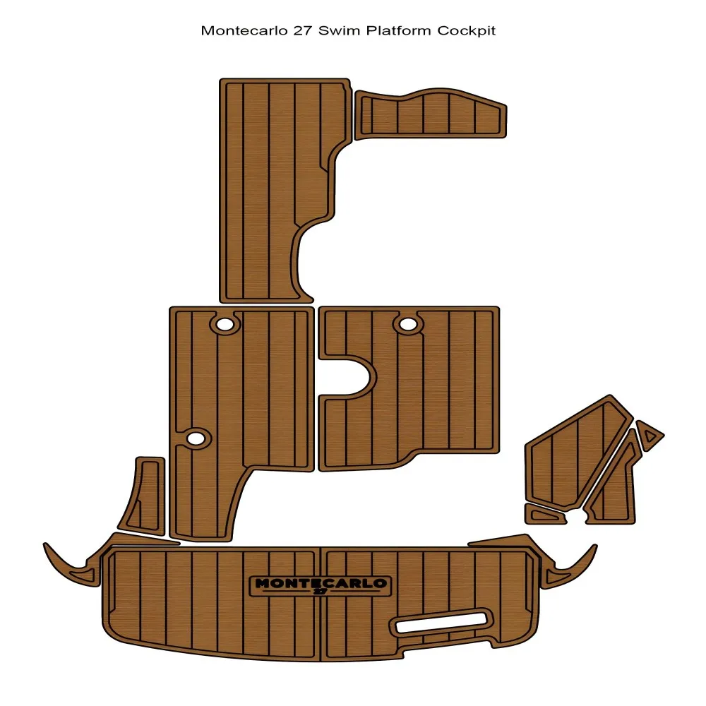 Монтекарло 27 Плавательная платформа Кокпит Лодка EVA Искусственная пена Тиковая