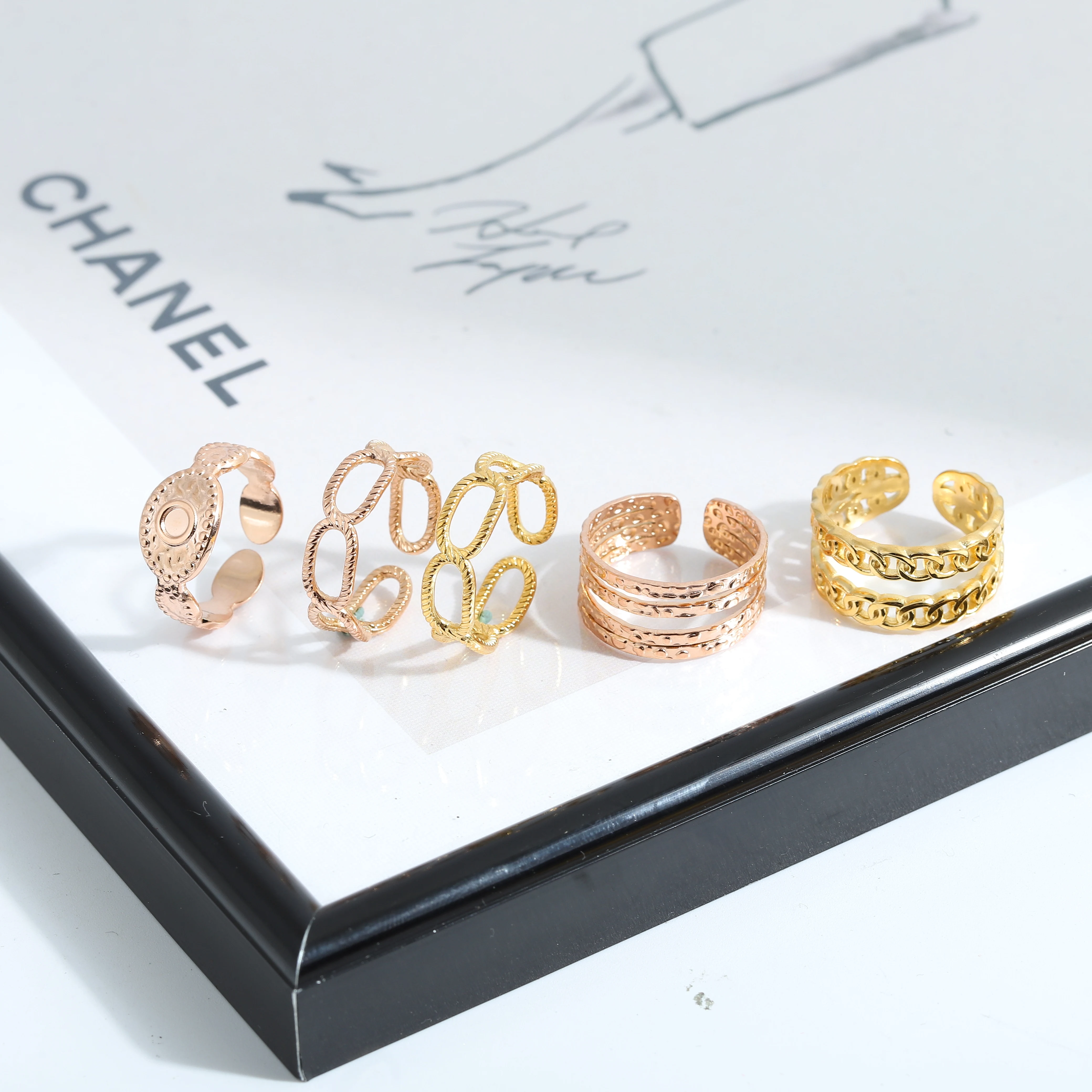 

Европейские и американские альтернативные ювелирные изделия из нержавеющей стали, неправильное трехмерное кольцо из высококачественного ...