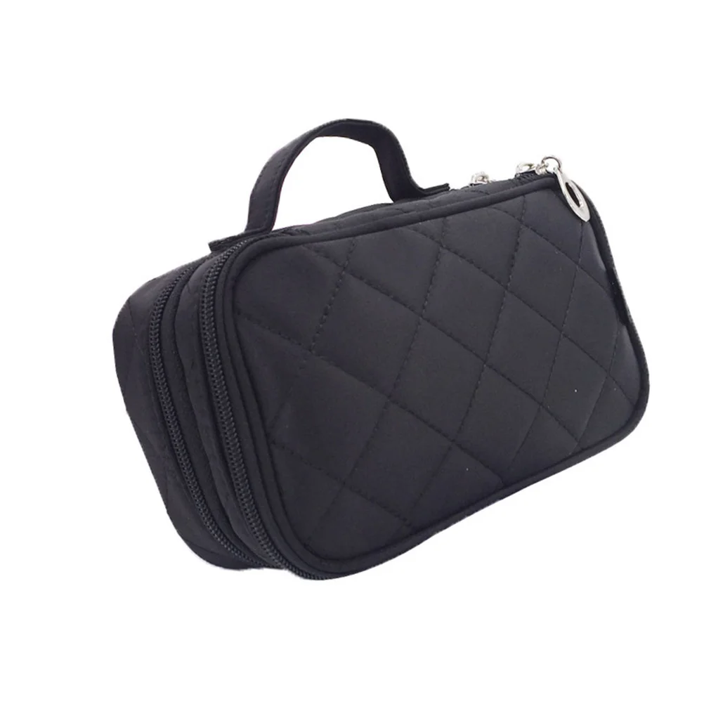 

Double Layer Makeup Bag Bag Rhombus Toiletry Bag Case Toiletry Bag Pouch Travel