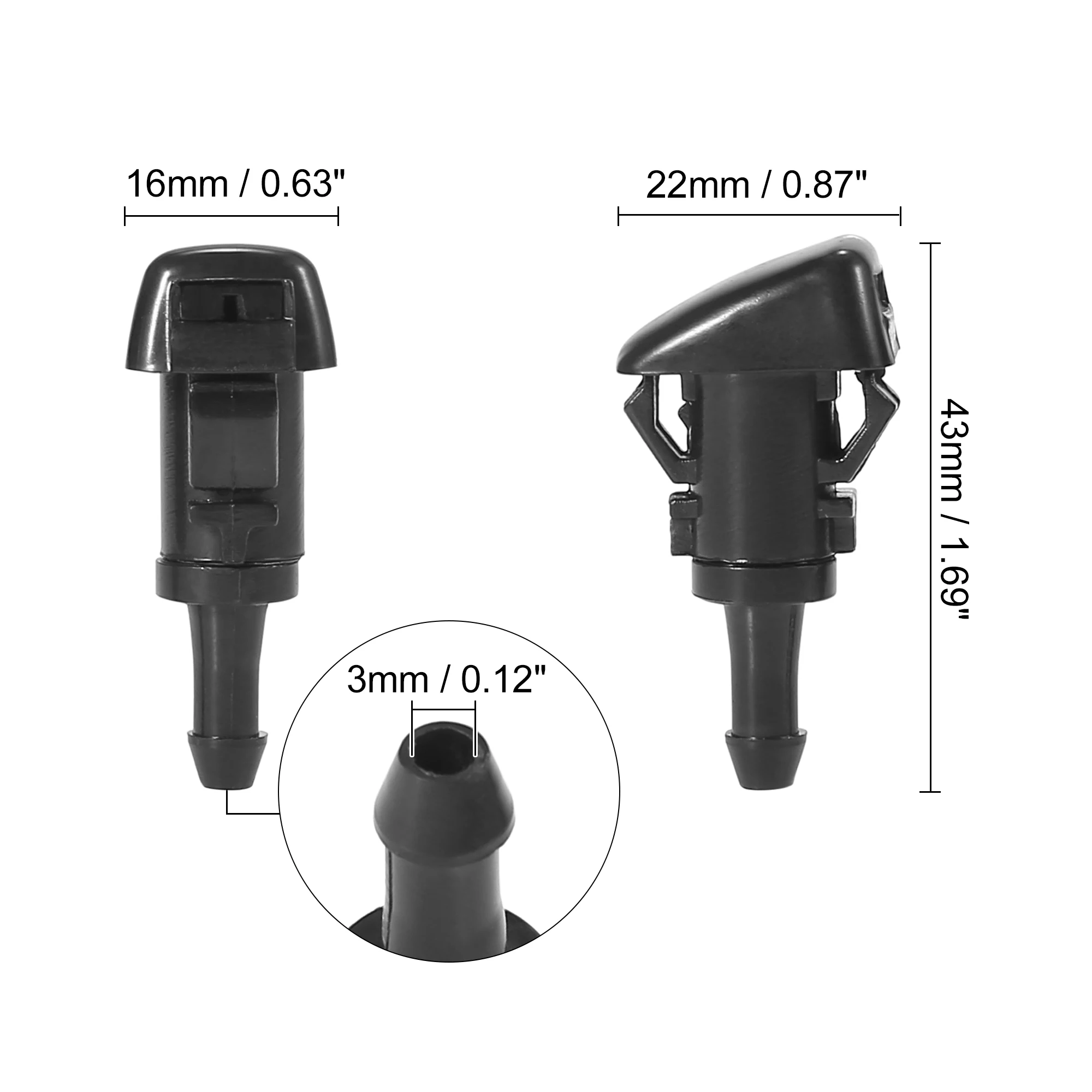 X Autohaux насадки для стеклоочистителя переднего ветрового стекла с прокладками