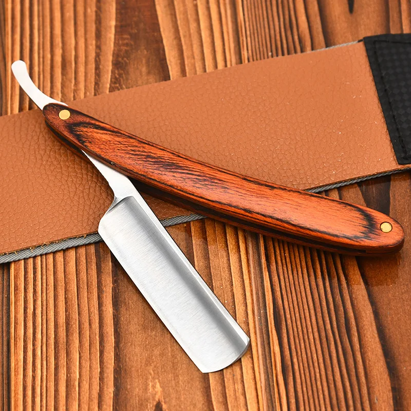 Профессиональная Мужская бритва для парикмахерской с прямыми краями складные