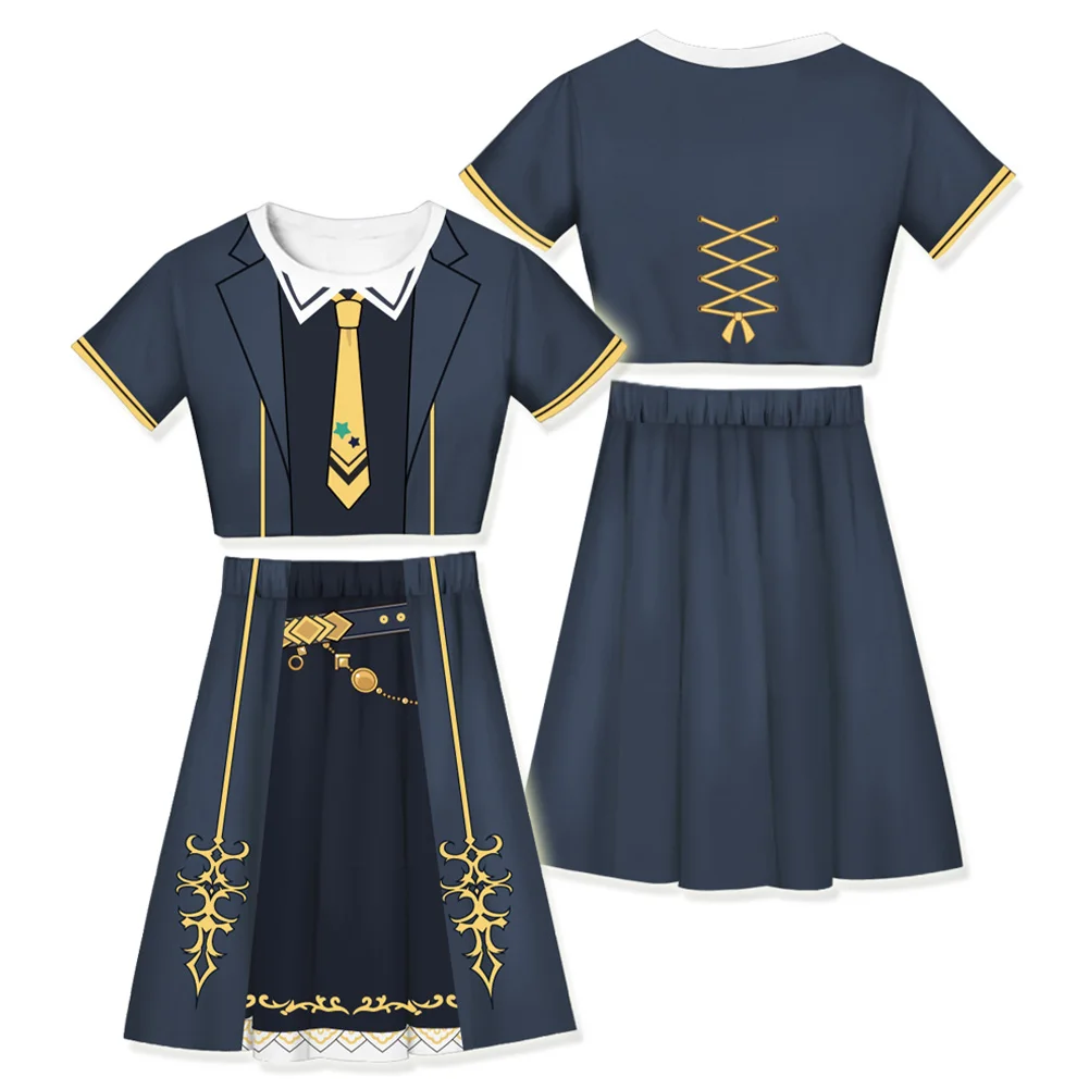 

Красивый костюм для косплея кафе Дерби Манхэттен, футболка, юбка, костюмы, карнавальный костюм на Хэллоуин