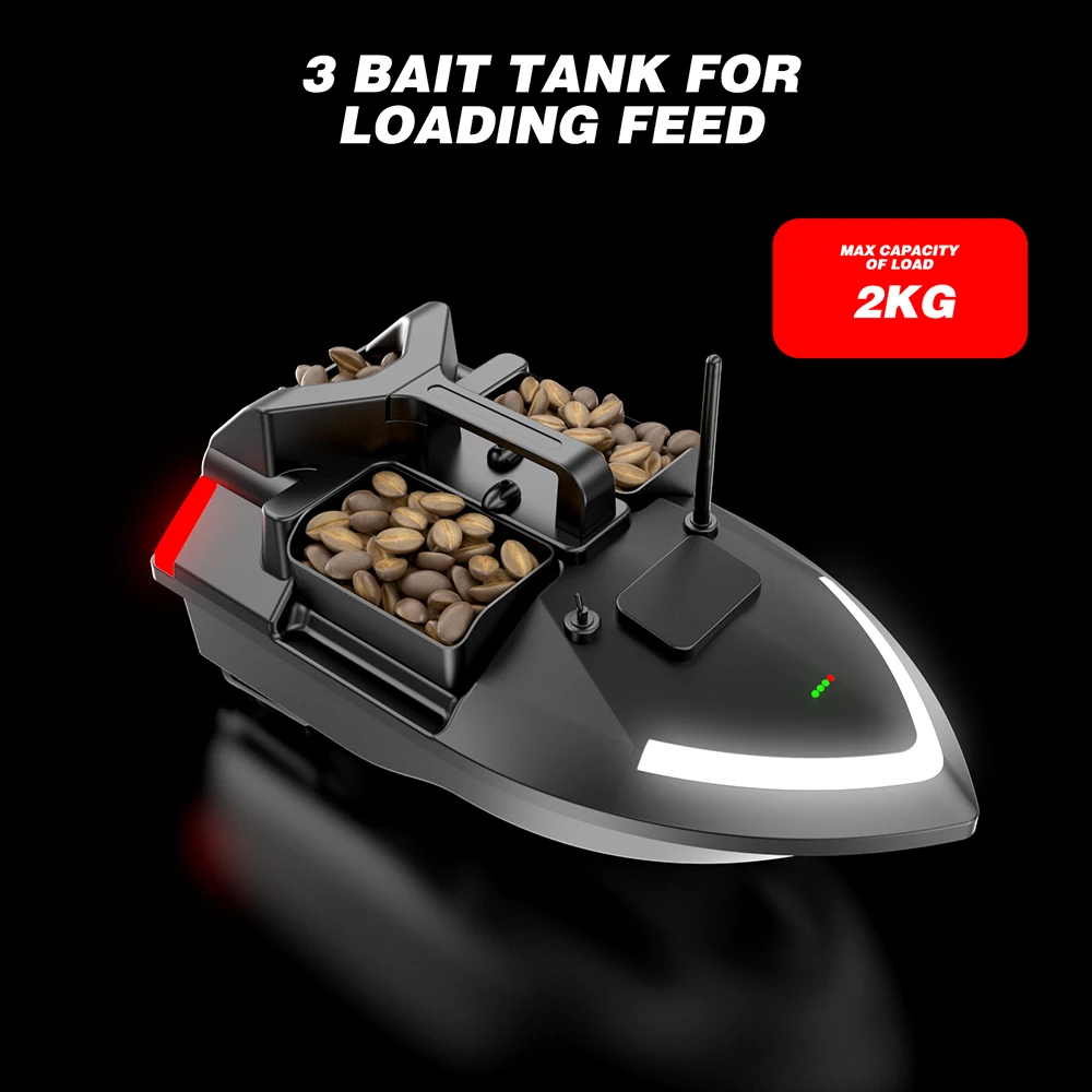 V020 Sonar Smart 40 Points GPS Auto Return RC Bait Boat 2KG Loading 500M With Night Lights For Fishing Fish Finder 2