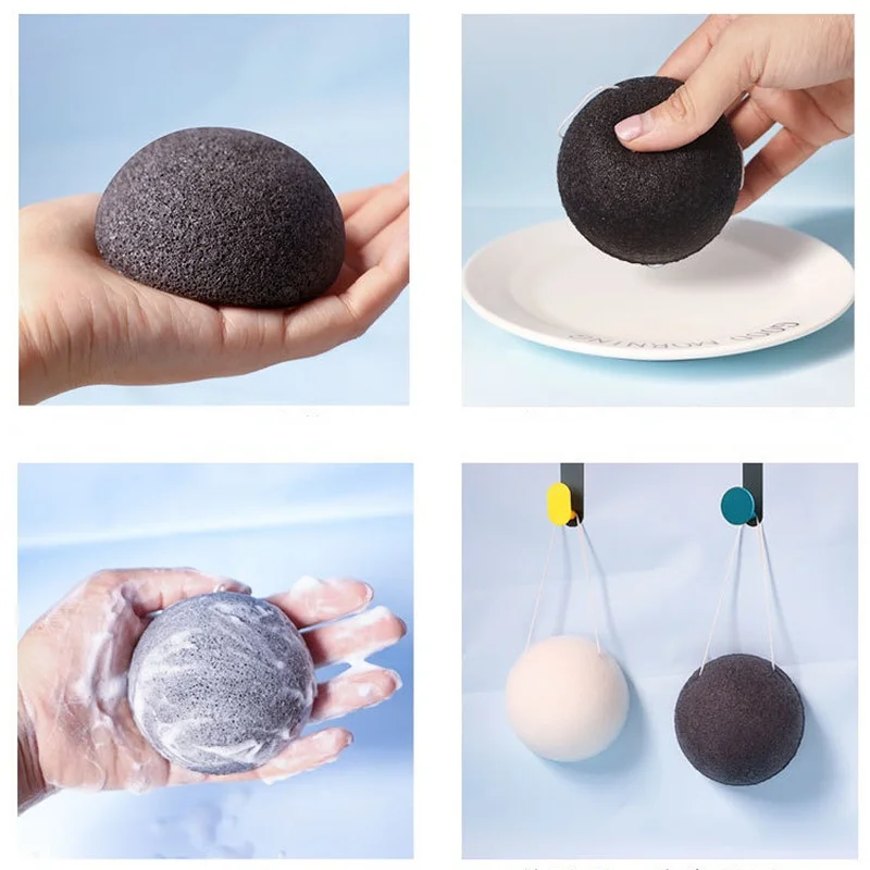 

Больше цветов, губка для очистки лица, Глубокая очистка лица, отшелушивающие Пузырьковые шарики, губка для лица Konjac, ороговевшее лицо, упако...