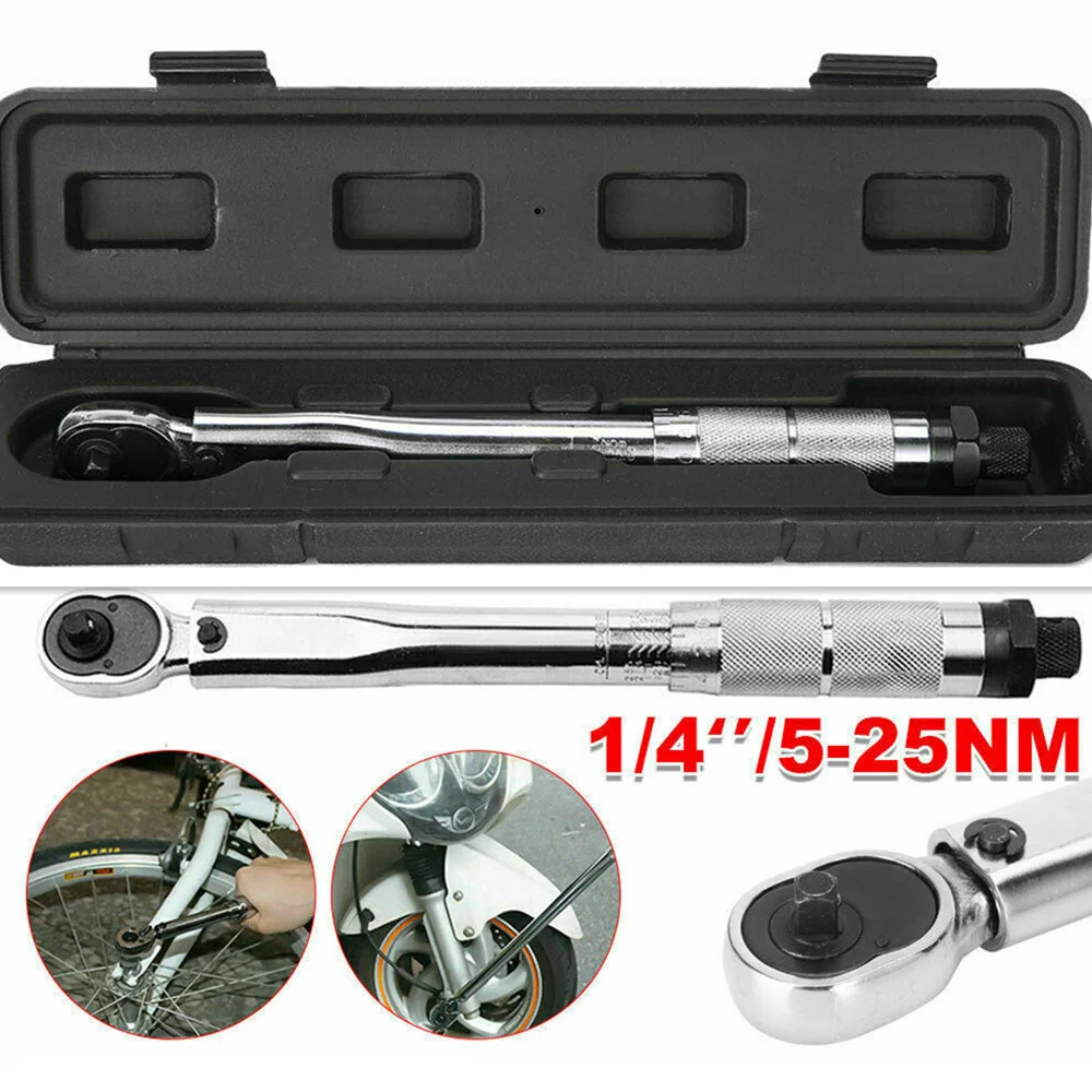 Регулируемый квадратный динамометрический ключ, 5-25 нм, 1/4 дюйма Регулируемый квадратный динамометрический ключ, 5-25 нм, 1/4 дюйма