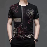 2022 mens tiger head pattern personalized print t shirt top breathable sweat absorbing summer dress