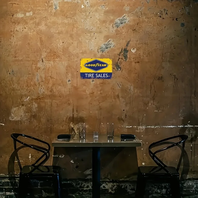 Винтажная металлическая вывеска Goodyear Tire 1 шт. настенное искусство из железной