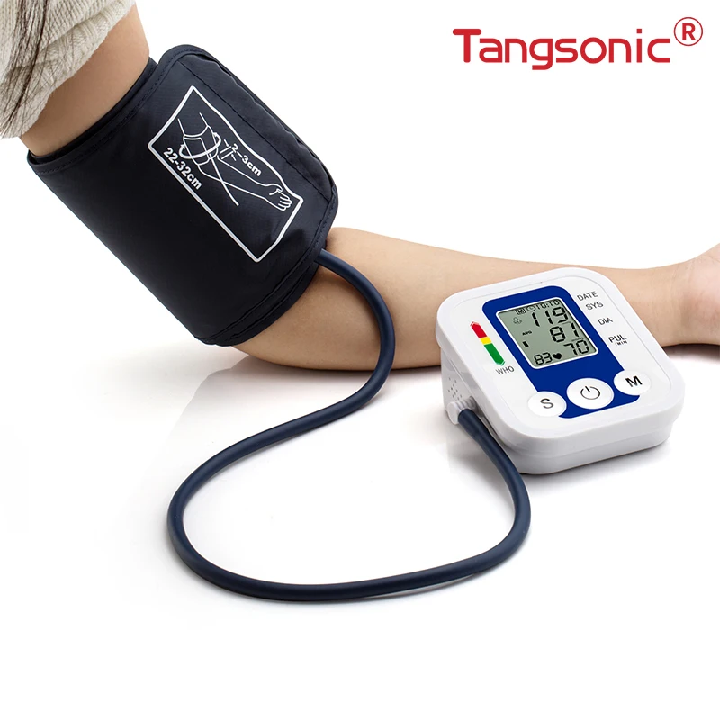 

Tangsonic Digital Arm Blood Pressure Monitor Meter Voice Tonometer Automatic Household Electronic Tensiometer Sphygmomanometer