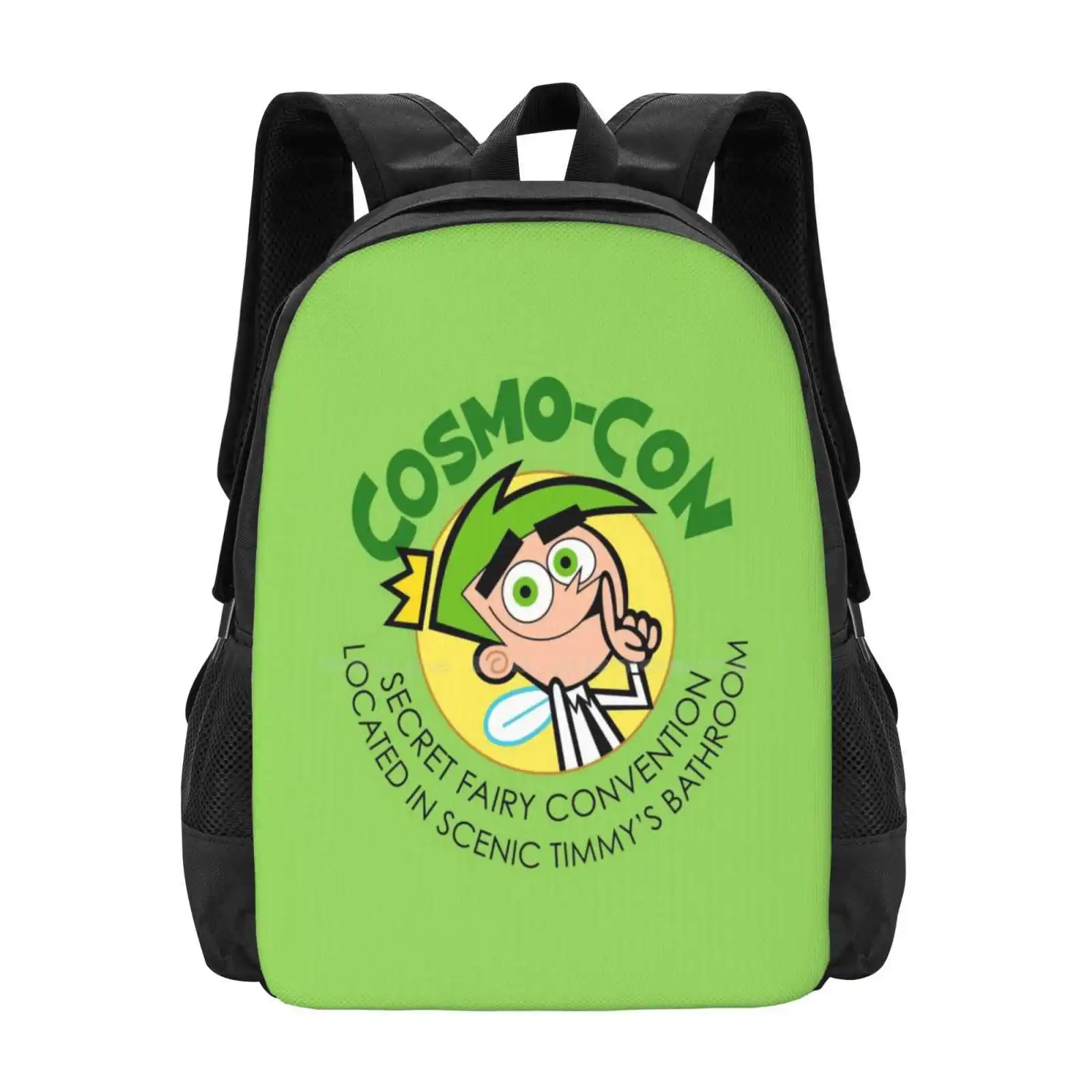 Cosmo Con Large Capacity School Backpack Laptop Bags Fairly Odd Parents Wanda Timmy Vicky Cosmo Con Convention Fairy Fairies