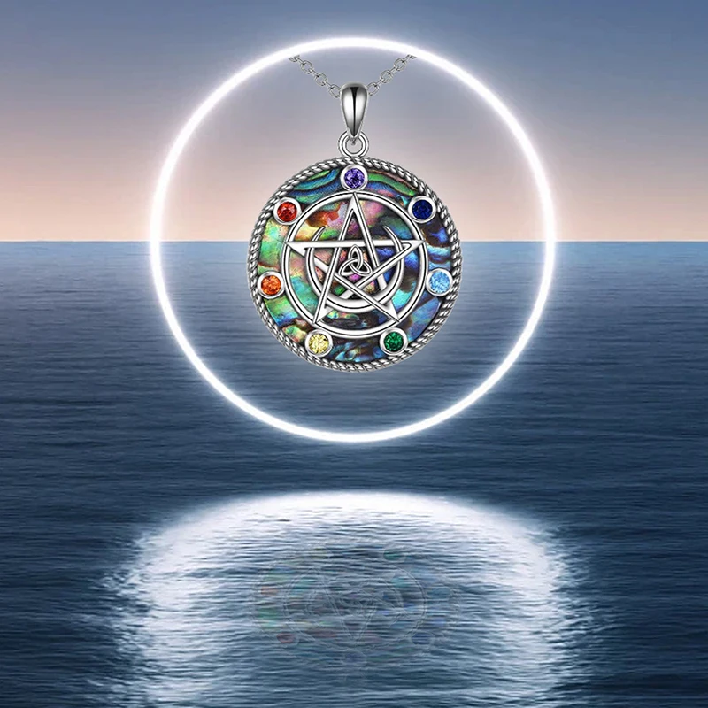 Ожерелье в виде пятиконечной звезды серебряного цвета женское ожерелье