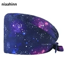 Многофункциональная Регулируемая лабораторная шапочка для врачей и медсестер, рабочая шапочка для стоматологических клиник с принтом, унисекс, скрабы для домашних животных, медицинская шапочка