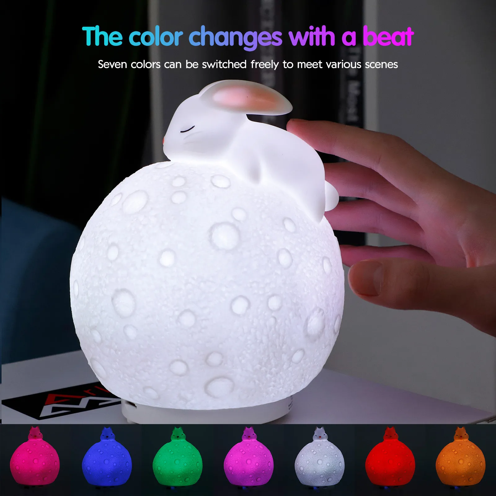 Новый светлый динамик Pat And в форме симпатичного кролика Bluetooth 5.0 Поддержка TF-карты