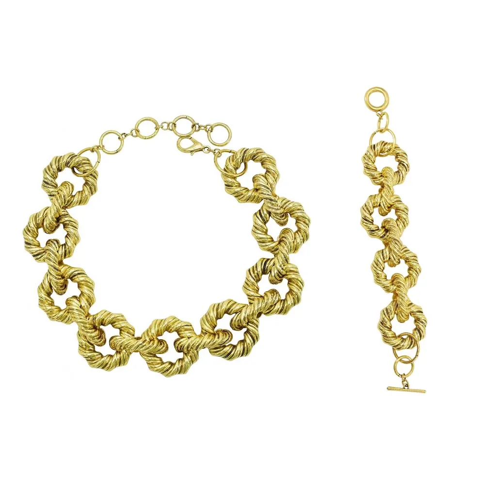 

Exaggerated Geometric Steampunk Necklaces & Bracelets for Women Gothic Big Gold Collar Choker Necklace Party Jewelry Sets