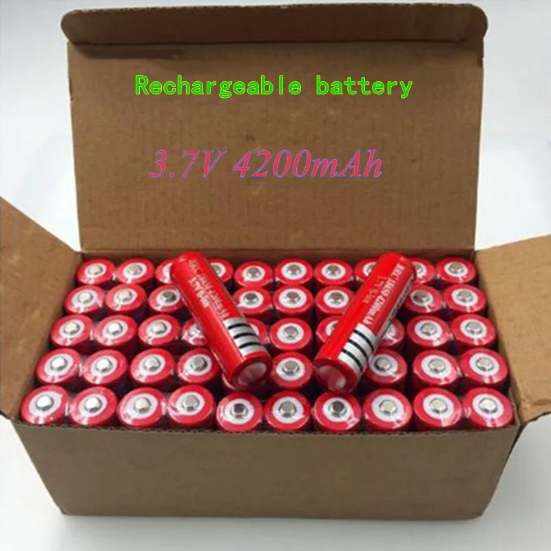 

BRC18650 Rechargeable 3.7V Li-ion Lithium Battery 4200mAh Batteries for Laser Pen LED Headlight Flashlight