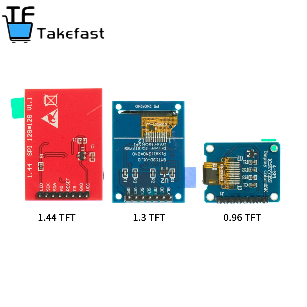 10 шт. TFT-дисплей 0 96/1 3 дюймов IPS 7P SPI HD 65K полноцветный ЖК-модуль ST7735 Привод IC 80*160 (не