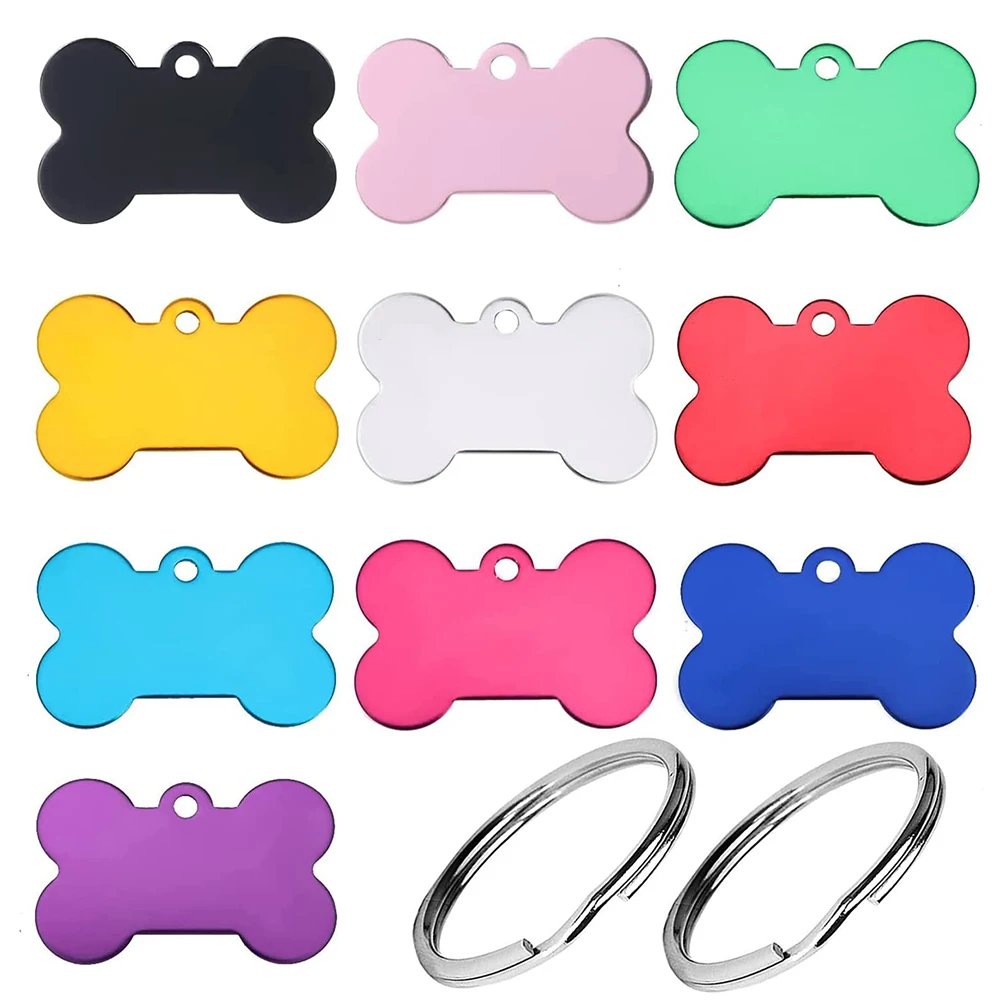 

2Pcs Personalized Engraved Cat Dog Pet ID Tag Dog Anti-lost Collar Charm Pet Name Collar Puppy Cat Collar Accessories for Dog