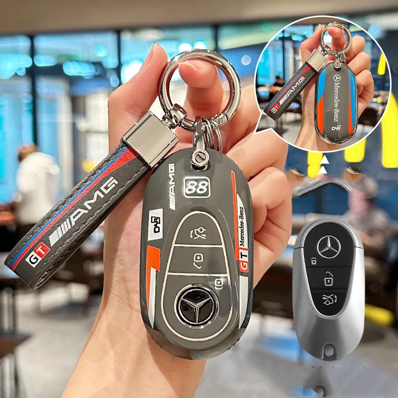Чехол из ТПУ для автомобильного дистанционного ключа чехол-держатель Mercedes Benz 2022 C