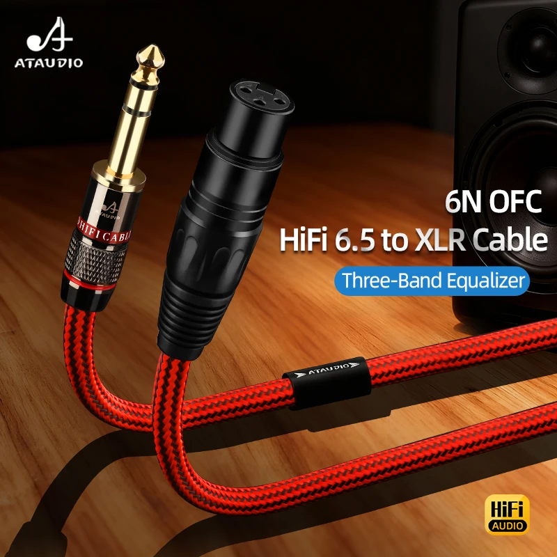 Фото HiFi кабель Dual 6.5 мм на 2XLR, 6N OFC, 1/4