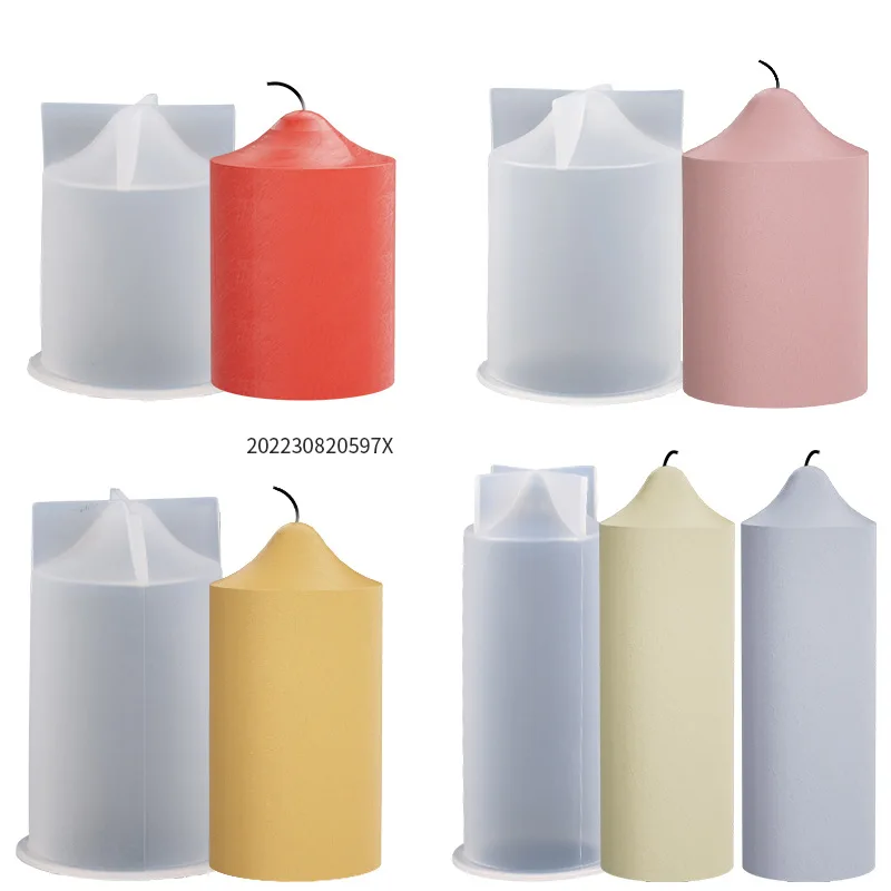 

Cylindrical Cone Candle Silicone Mold Geometry Shape Soap Resin Plaster Mould Chocolate Making Set Desktop Home Decor Gifts