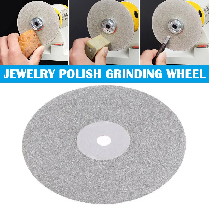 

6/4 Inch 150/100mm Diamond Coated Flat Lap Disc Jewelry Polish Grinding Wheel Multifunctional Jewelry Polish Grinding