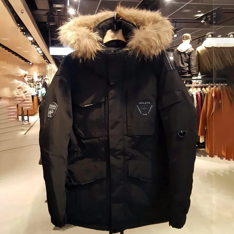 2022 New Running Men's Same Style Outdoor Tooling Couple Down Jacket Women's And Men's Mid-length Thick Coat