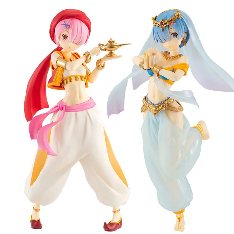 

22CM Anime Figure Re:Life In A Different World From Zero Rem Ram Arabian Nights Model Dolls Toy Gift Collect Boxed Ornament