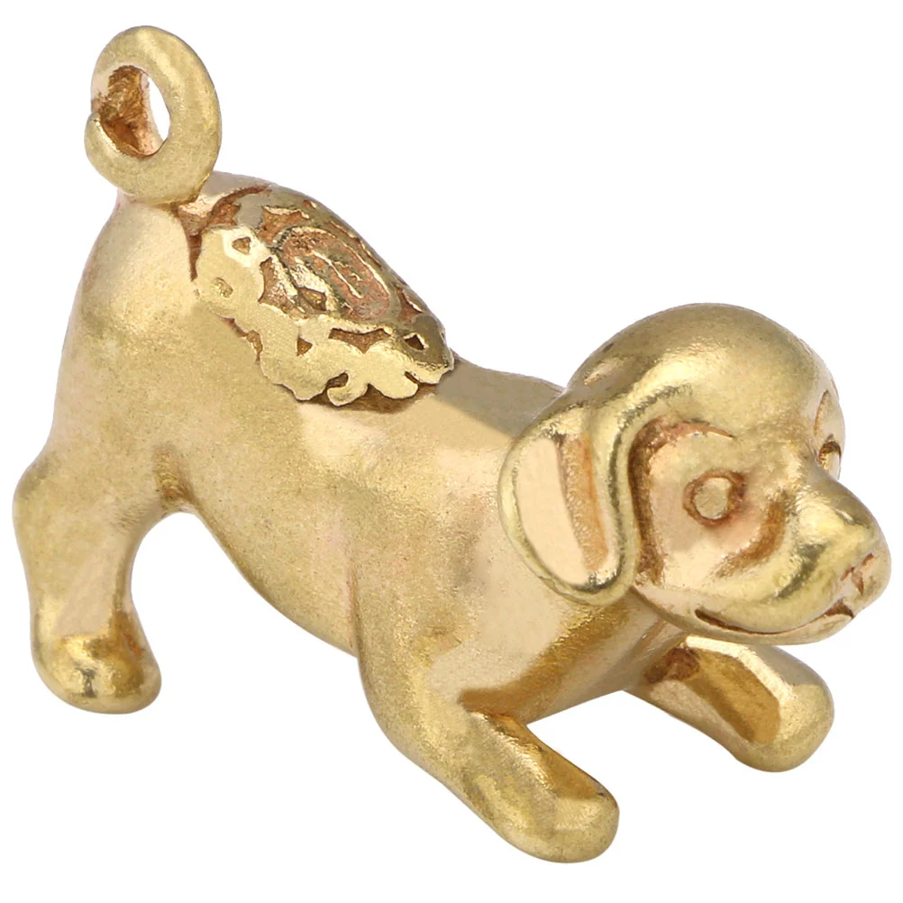 

Dog Statue Animal Figurine Brass Mini Zodiac Shui Feng Sculpture Decor Car Decoration Chinese Figure Figurines Puppy Lucky