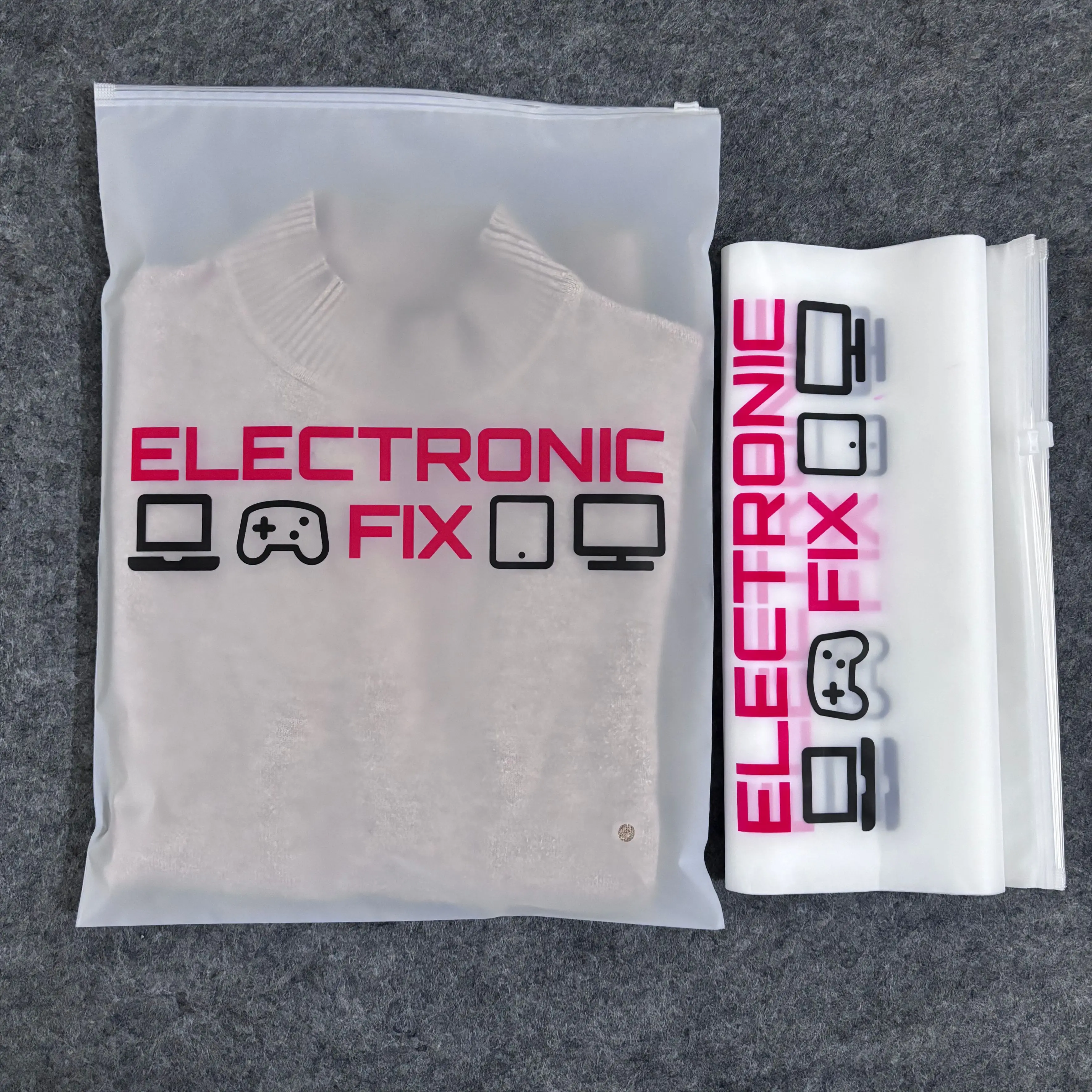 Экологичная дешевая цена на заказ прозрачные матовые пластиковые сумки молнии с