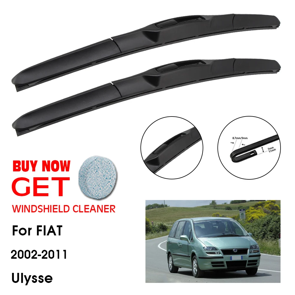 

Car Wiper Blade For FIAT Ulysse 26"+26" 2002-2011 Front Window Washer Windscreen Windshield Wipers Blades Accessories