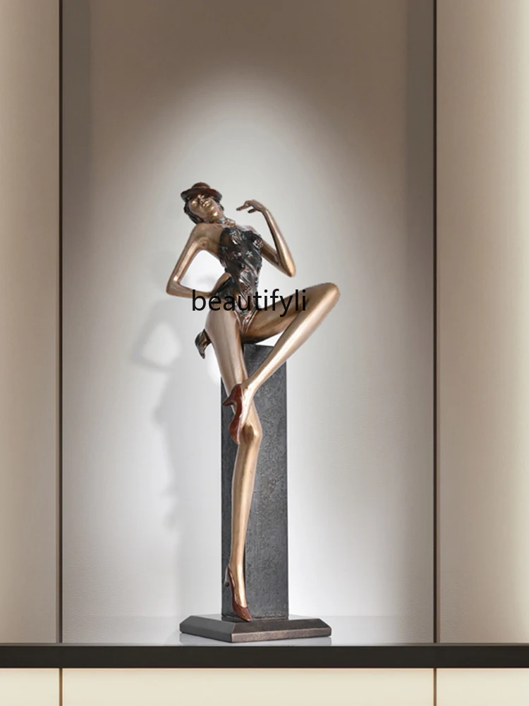 

zq FRP Figure Sculptured Ornaments Living Room Entrance Model Room New House Creative Soft Ornaments Home Ornament
