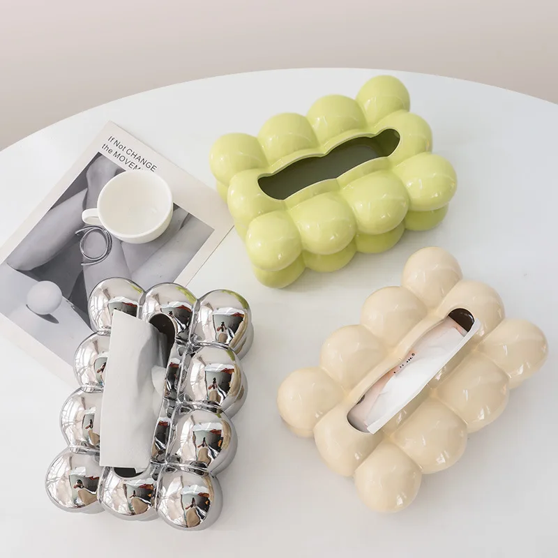 

European creative luxury ceramic tissue box cotton candy drawer living room tea table table tea table decoration