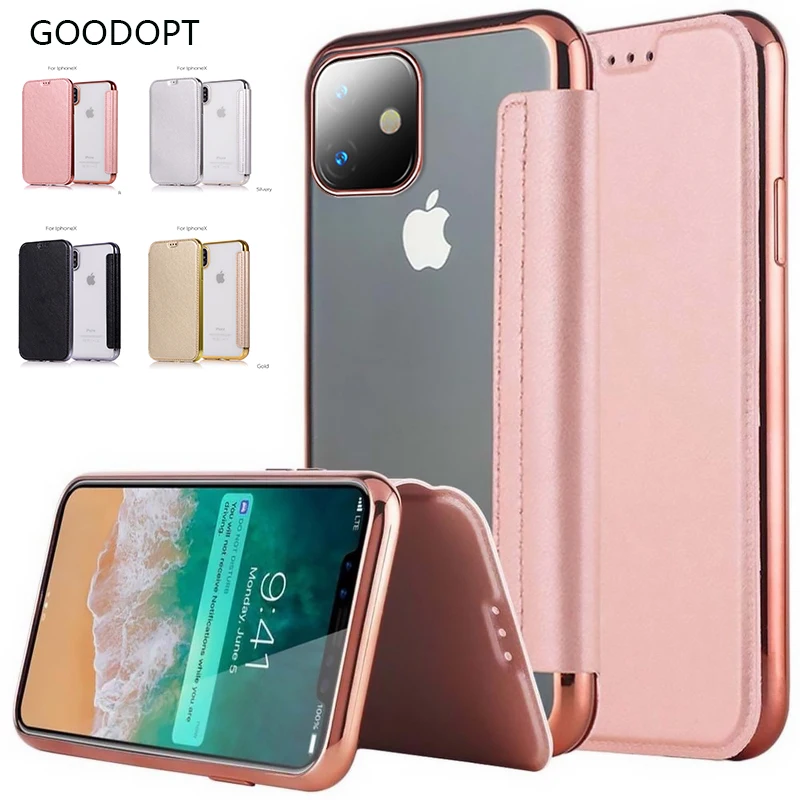 Luxury Wallet Flip Phone Case for IPhone 14 13 12 11 Pro MAX Leather X XR XS Max 6 6S 7 8 Plus Shockproof Clear Back Cover Shell