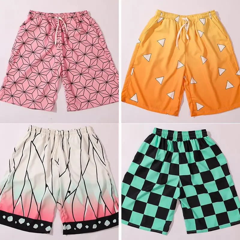 Костюм для косплея в стиле аниме Убийца демонов спортивные шорты унисекс из