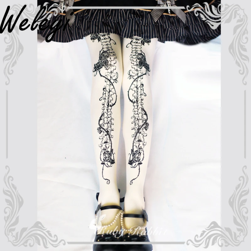 Оригинальные женские колготки с принтом джейе Кей Лолита Новинка осени 2024 милые