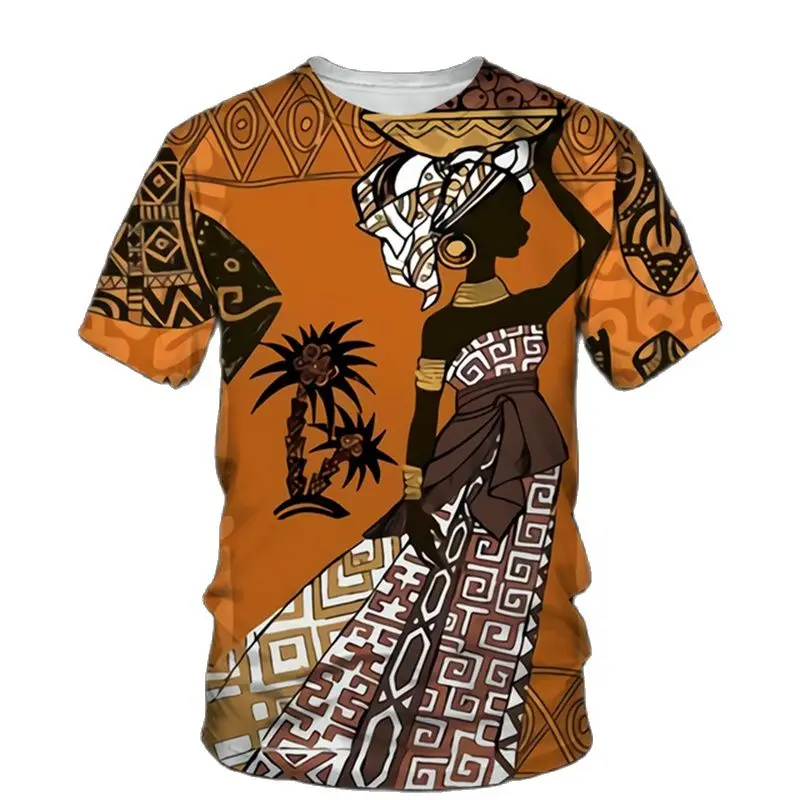 

African Harajuku Men's T-shirt Fashion Vintage unisex Top Casual O-neck Short Sleeve Summer Streetwear Oversized T Shirt Tees