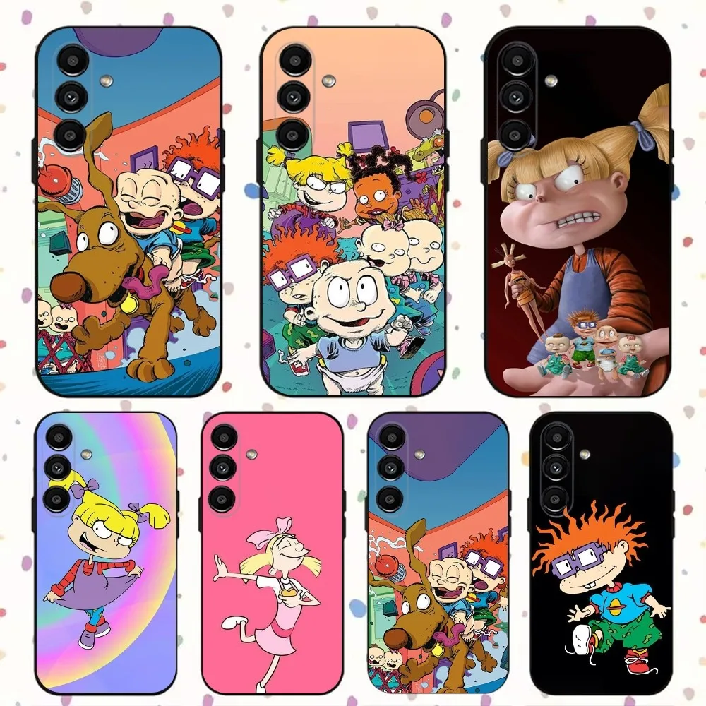 Чехол для телефона F-Funny R-Rugrats Samsung S24 S21 S22 S23 S30 Ultra S20 Plus Fe Lite Note 10 9 5G черный мягкий