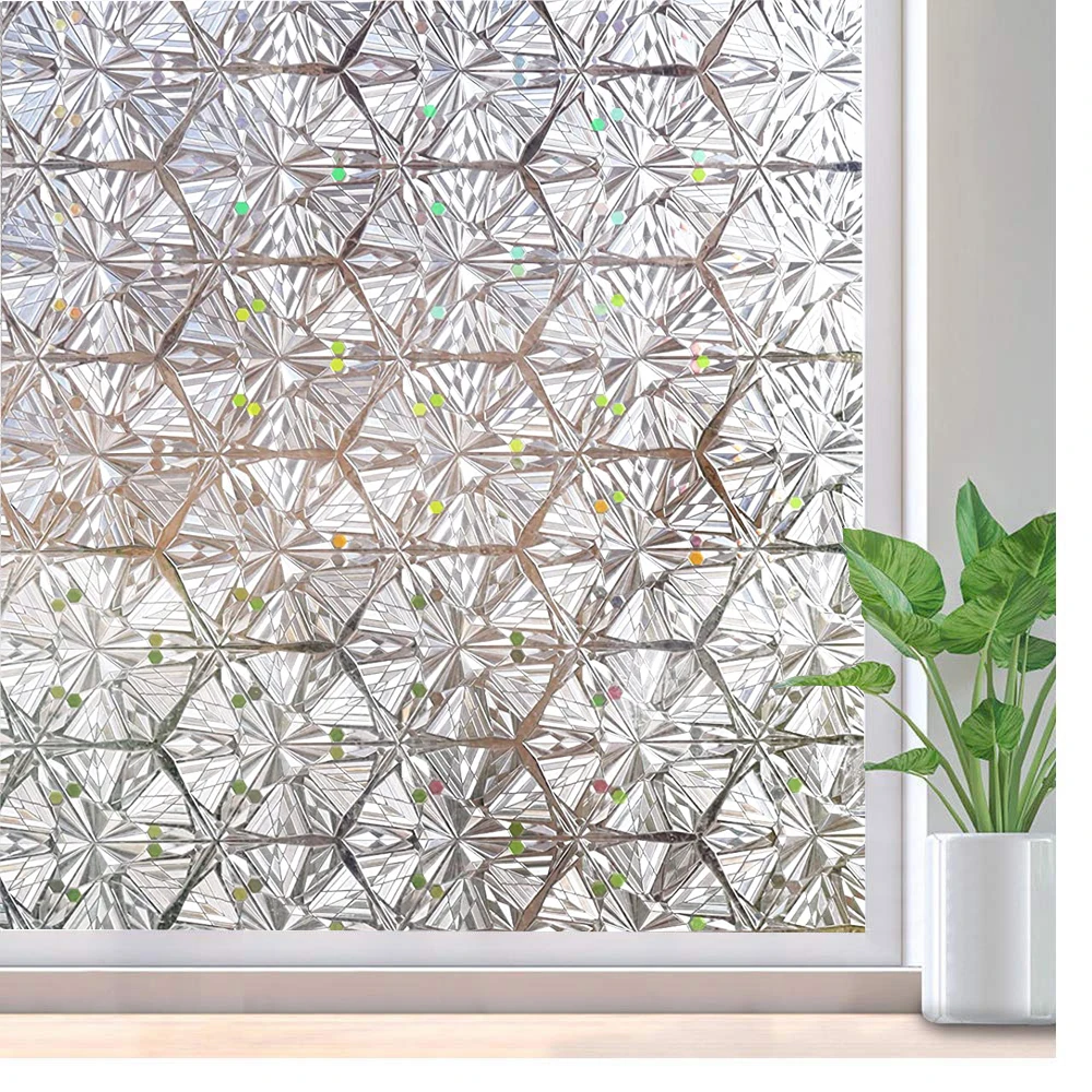 Оконная пленка LUCKYYJ конфиденциальность, УФ 3D декор оконные наклейки, статическая самоклеящаяся Тонировочная пленка для стекла Съемные Виниловые стеклянные наклейки