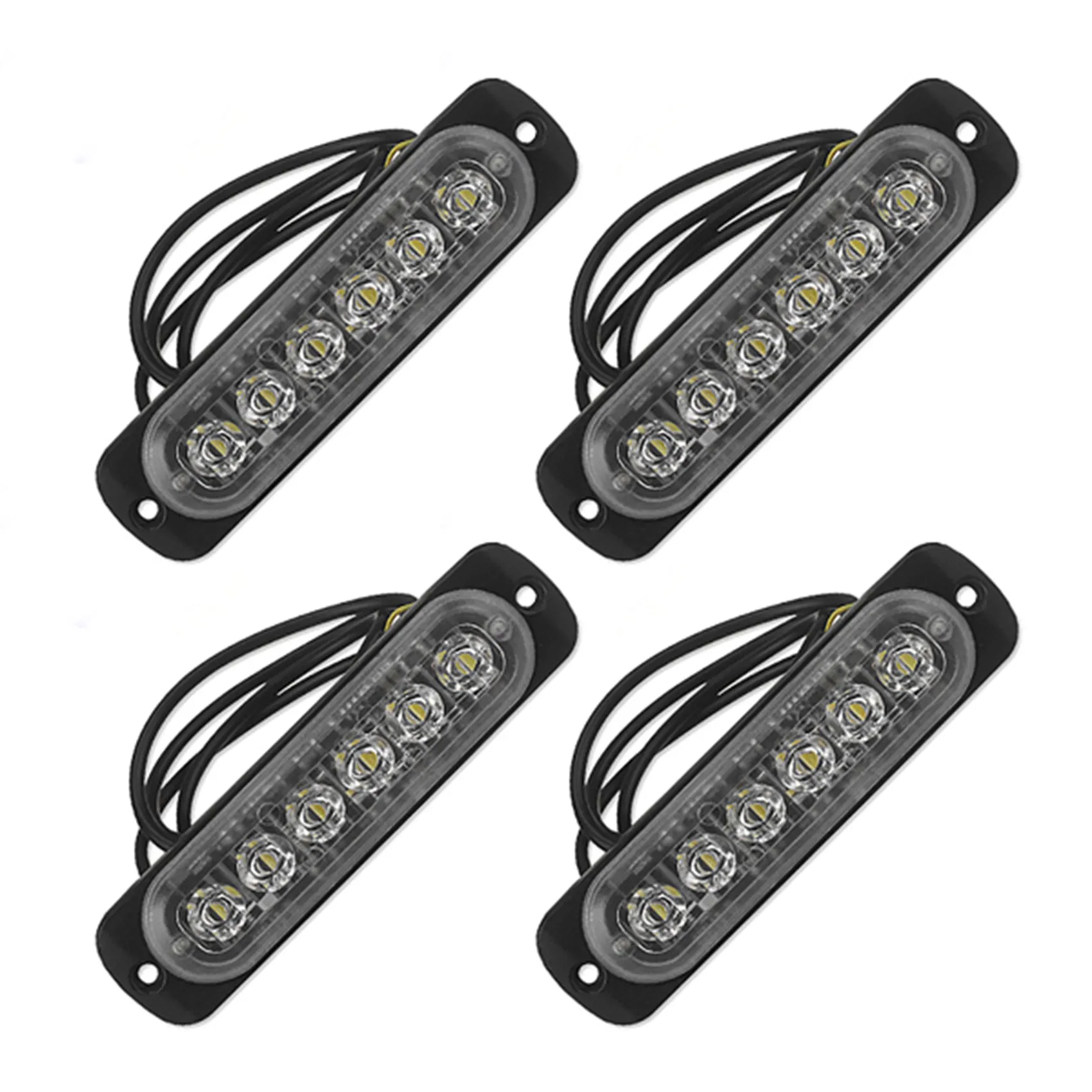 

4X 12V-24V 6LED вспышка аварийная Предупреждение мигающий синий