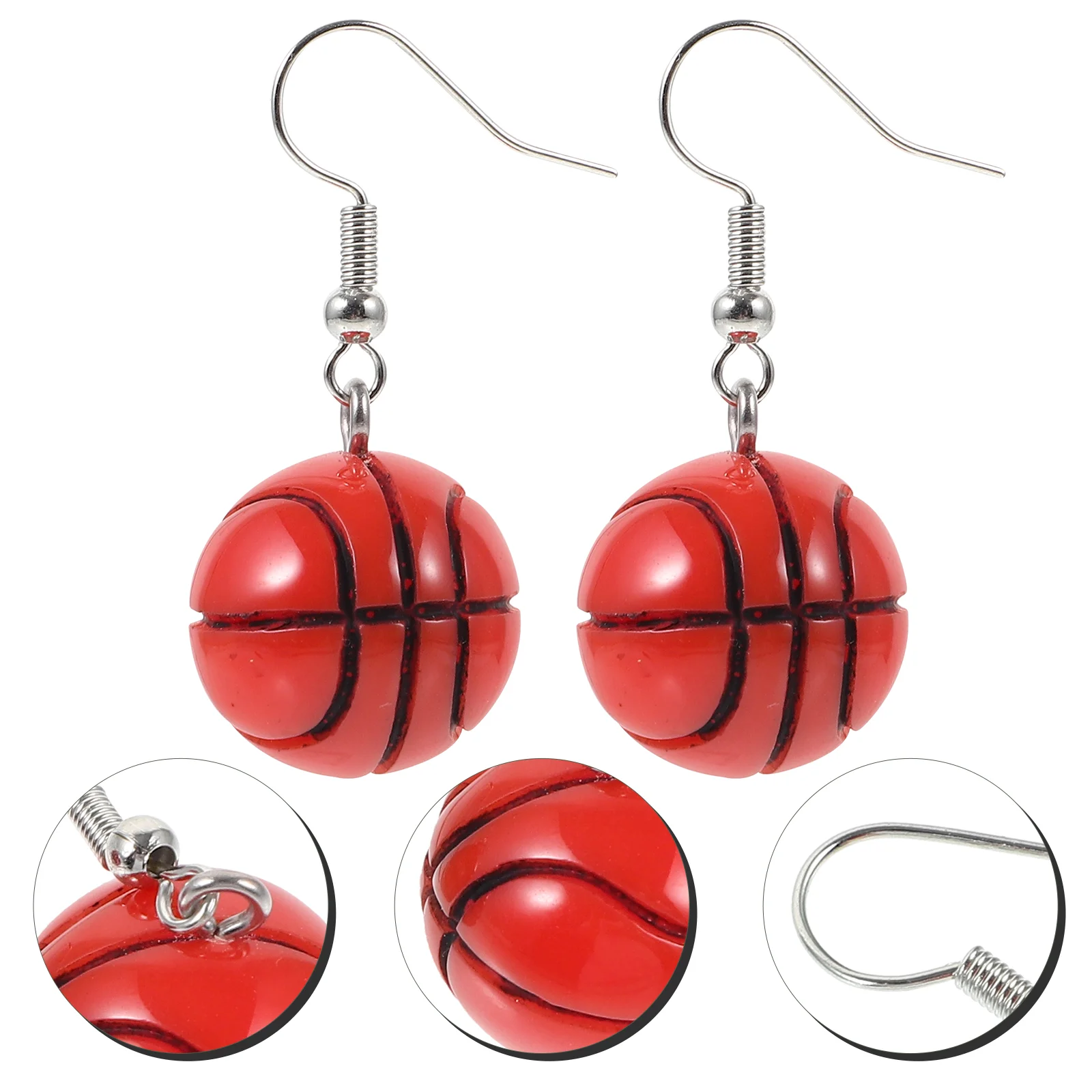 

Ear Ornament Fashion Earrings Sports-themed Dangle Drops Girl Basketballs Mini Resin