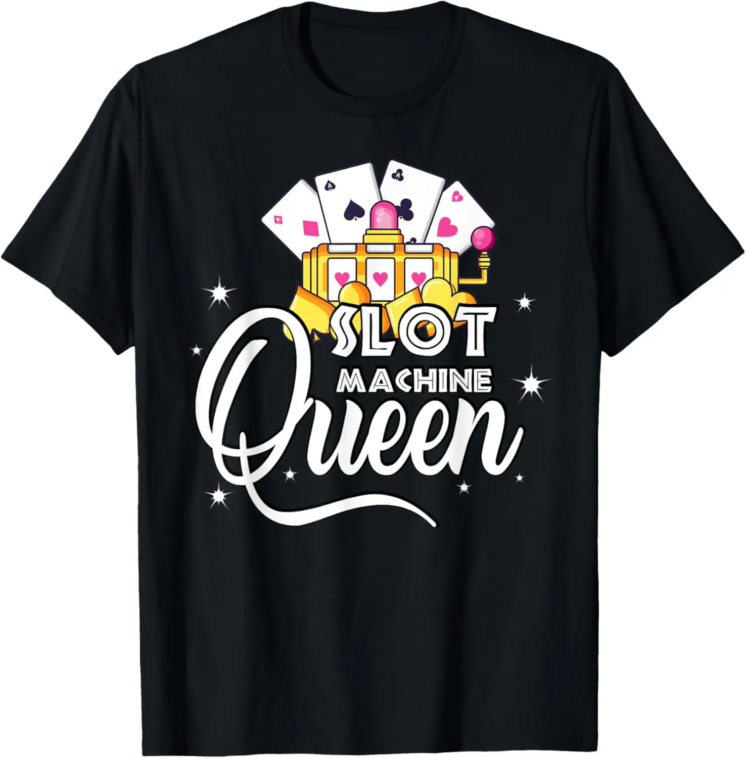 Симпатичная футболка Slot Machine Queen — забавная для азартных игр в казино