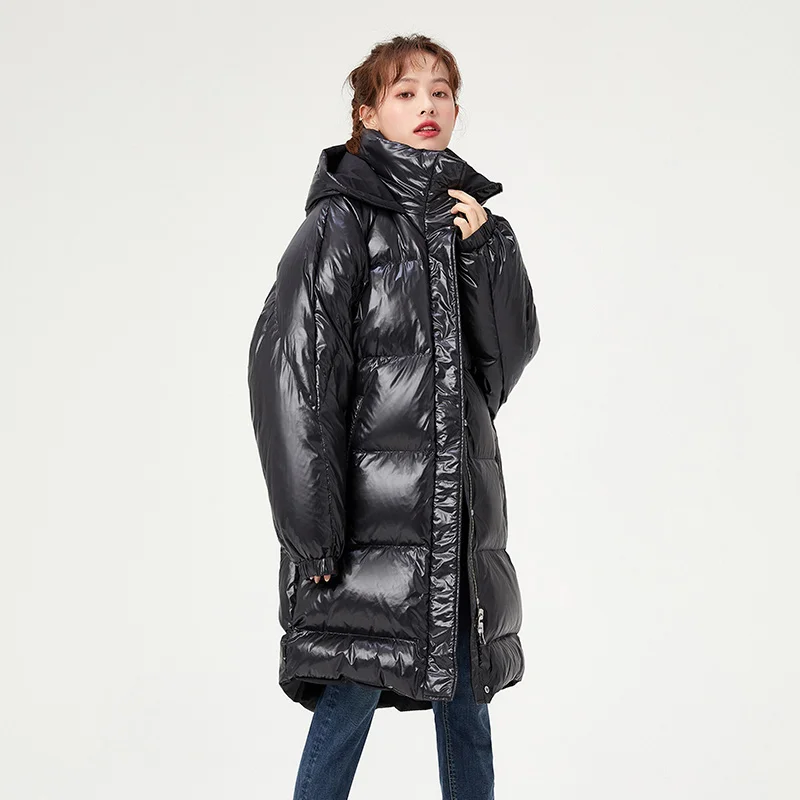 

Semir Down Jacket For Women Winter 2022 New Loose Long Bread Jacket Hooded And Reversible