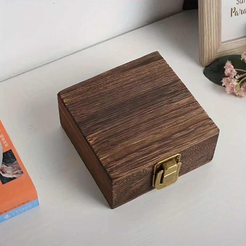 

Винтажная деревянная шкатулка для украшений Paulownia