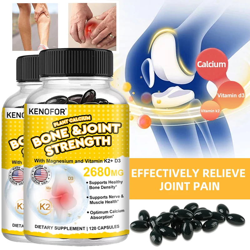 

Bone & Joint Supplement - 2680 MG with Magnesium & Vitamins K2+ D3 To Support Joint, Heart, Immune, Muscle & Bone Health