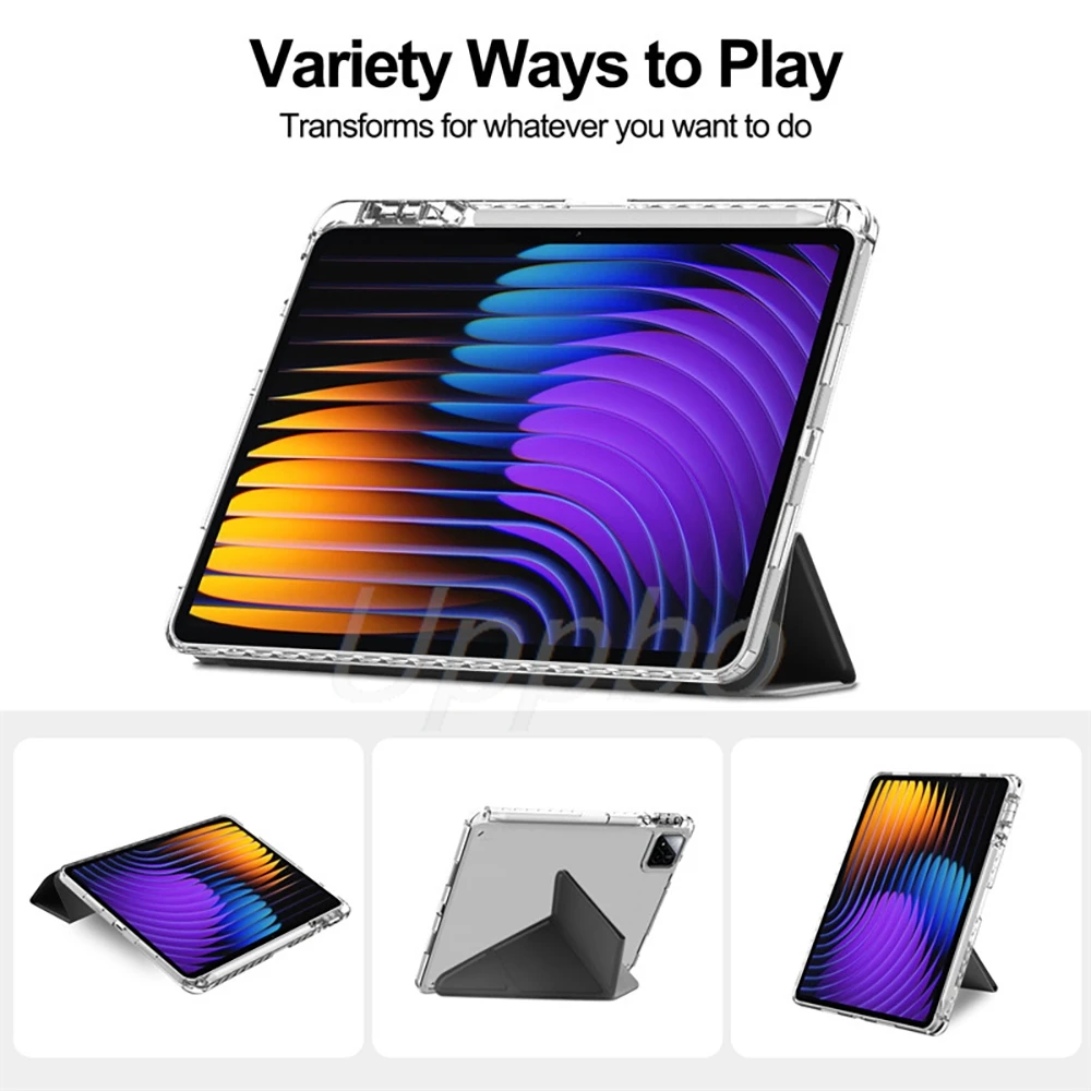 Фото Чехол-книжка с функцией автоматического сна для планшетов Xiaomi Pad 8, 8 Pro, 7, 7 Pro, 6, 6 Pro, 5, 5 Pro, Pad 2, 2025, 2026, Pro 12.1, Pad SE 11, 8.7, PocoPad 12.1 №5