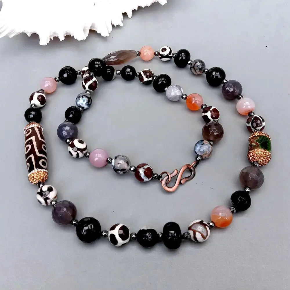 Ожерелье KKGEM из Натурального Гематита ожерелье с круглой огранкой огненного