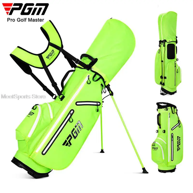 Pgm Men Women Golf Stand Bags With Bracket Lightweight Golf Bagpack Waterproof Big Capacity Golf Club Bag Hold 14Pcs Clubs